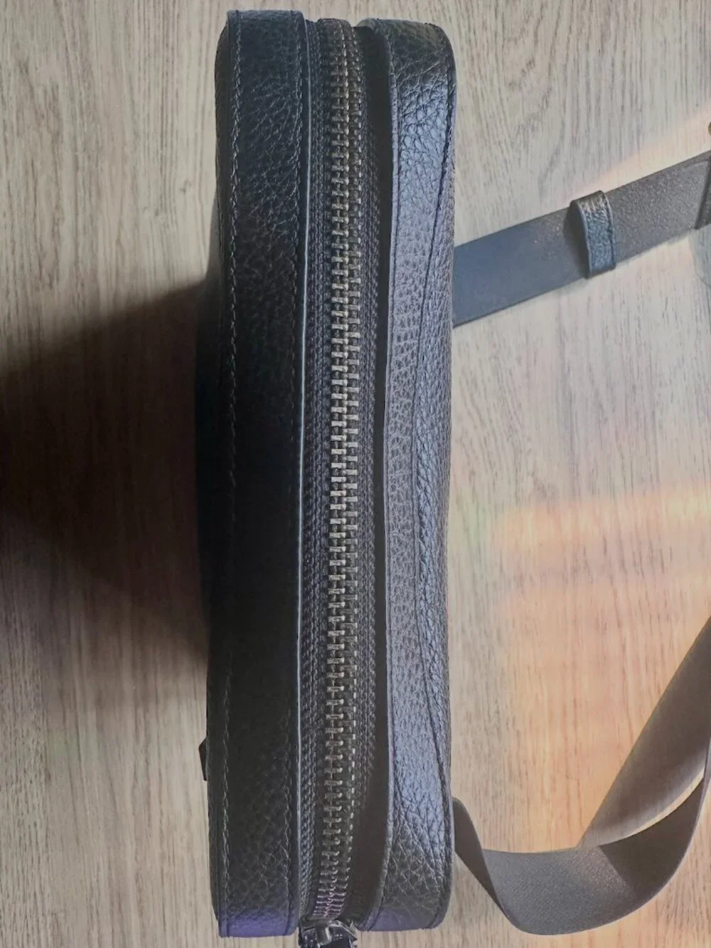 Coach Houston Flight Bag in Black Pebbled Leather